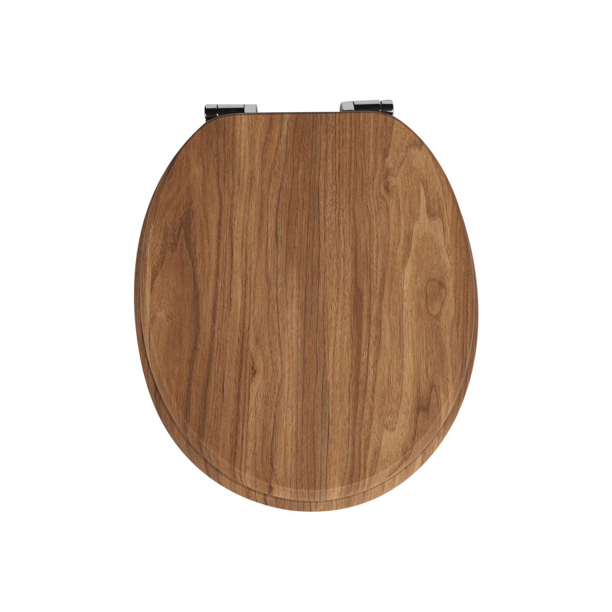 Antibacterial MDF toilet seat with soft close, forest wood design, stainless steel fixings, easy to remove