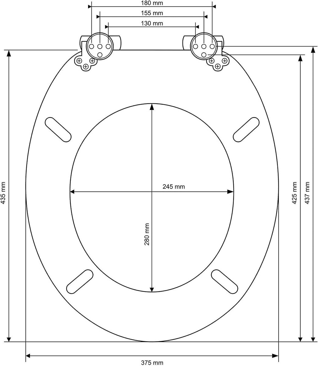 Antibacterial MDF soft-close toilet seat, warm oak, stainless steel fixings, easy to remove