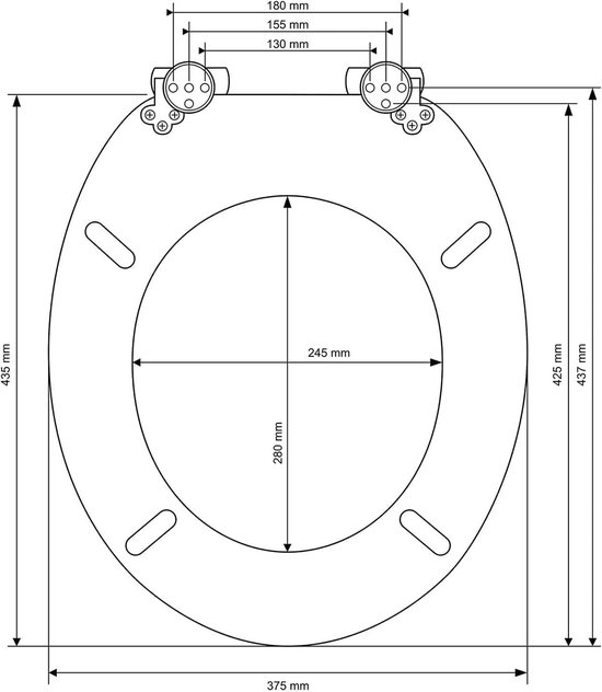 Antibacterial MDF toilet seat with soft close, VIP crown pattern, stainless steel fixings, easy removal